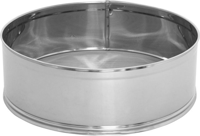 Schneider Mehlsieb aus Edelstahl in Silber mit feiner Maschenweite von 0,3 mm, Höhe: 6,5 cm, Durchmesser: 30 cm - Bild 1