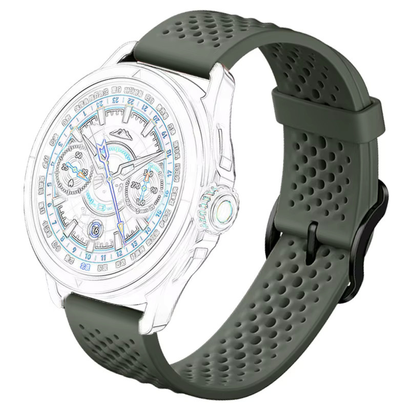 PEO Silikon-Sportarmband für Xiaomi Watch S4 Sport S3 2 S1 Pro, Unisex Gummiband in Grün, 22 mm Breite - Bild 3