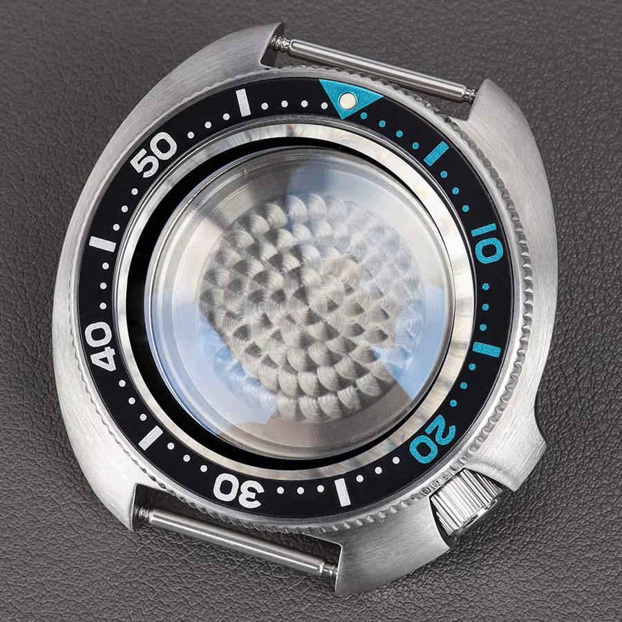 Seiko Uhrengehäuse Edelstahl, Saphirglas, 44 mm, Herren, Schwarz - Bild 1