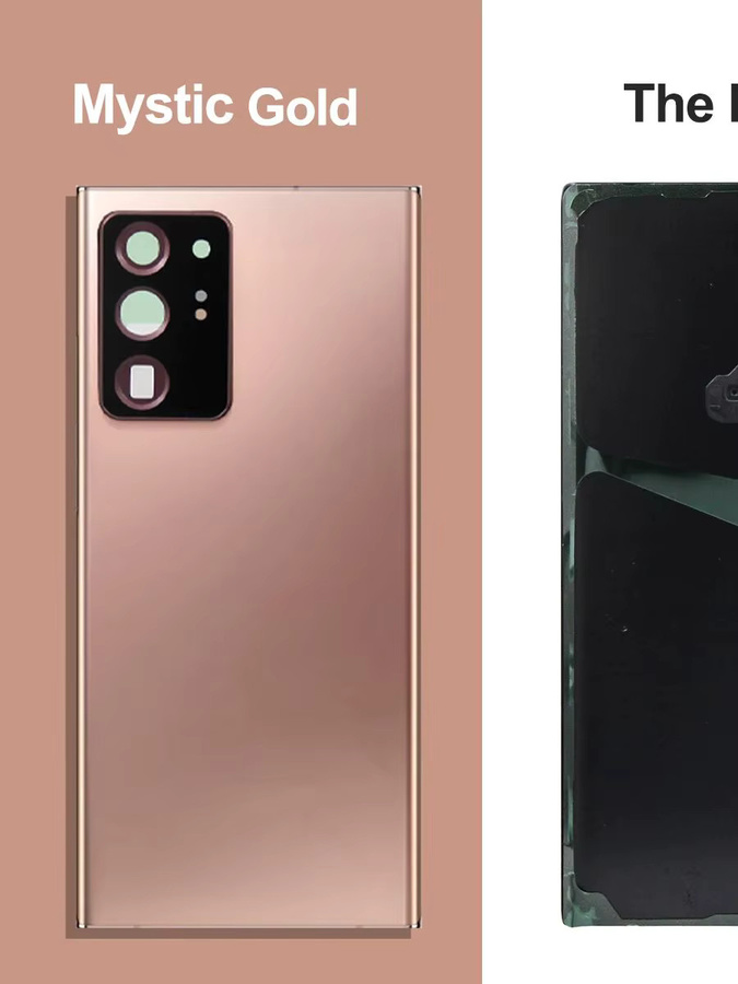 Samsung Note 20 Ultra 5G N986B/DS Akku-Rückabdeckung Glaspanel in Schwarz mit Aufkleber - Bild 6