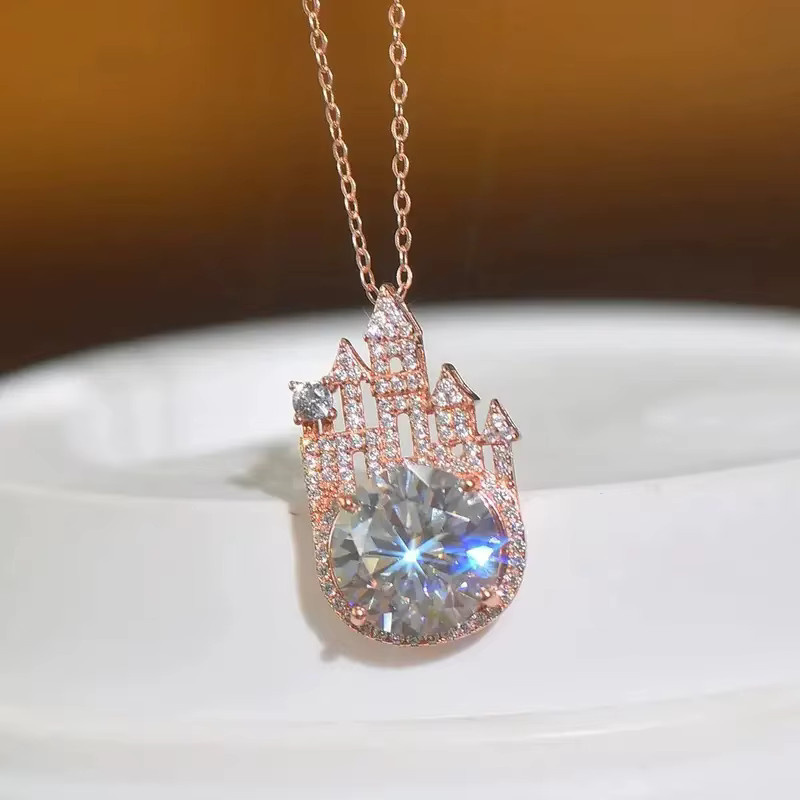 Huitan Trendy Halskette mit Anhänger, Rose Gold Farbe, CZ, Damen - Bild 2