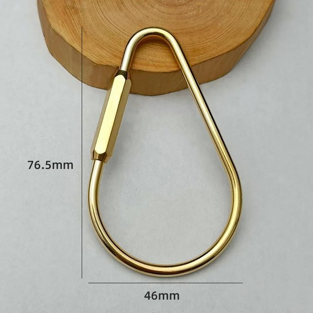 Schlüsselanhänger mit Schloss, Karabinerhaken, brown, Unisex - Bild 1
