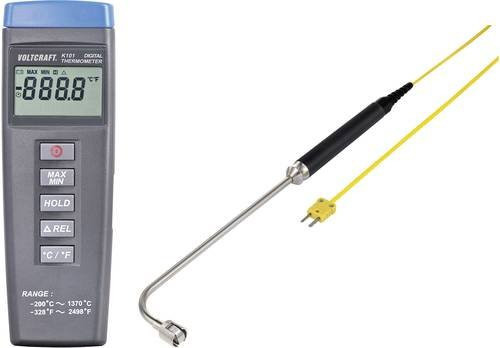 Voltcraft K101 + TP 206 Temperatur-Messgerät mit Fühler-Typ K in Grau - Bild 1
