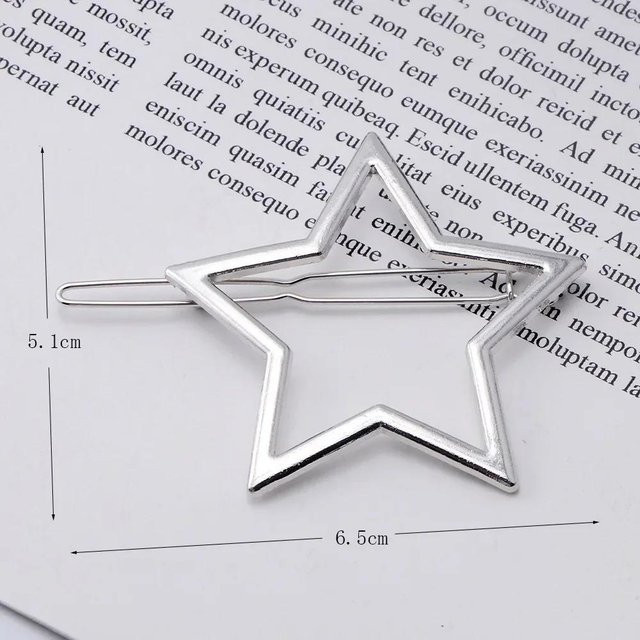 YULIN Haarspange, Metall, Geometrische Legierung, Mond Kreis, Mädchen - Bild 1