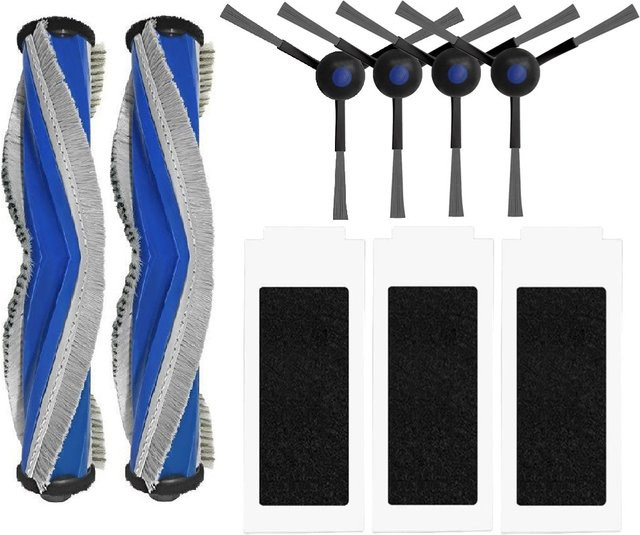 Ecovacs Deebot T30 Serie Ersatzteil-Set mit Hauptbürste, Seitenbürsten, Filtern, Wischpads und Beuteln, Multicolor - Bild 1