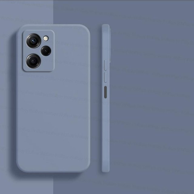 Stoßfeste Handyhülle aus Flüssigsilikon für Xiaomi Poco X5 Pro 5G in Blau - Bild 1