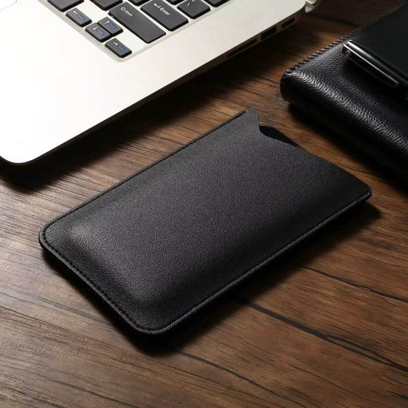 FaLi Qisubao Universelle Handytasche aus PU-Leder und Stoff für iPhone, Samsung, Xiaomi und Huawei in Schwarz oder Braun - Bild 3