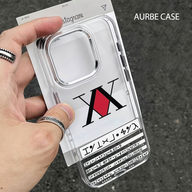 Aurbe Handyhülle Hunter License für iPhone 17 16 15 14 13 12 11 Pro Max Transparent mit silbernem Linsenrahmen - Bild 1