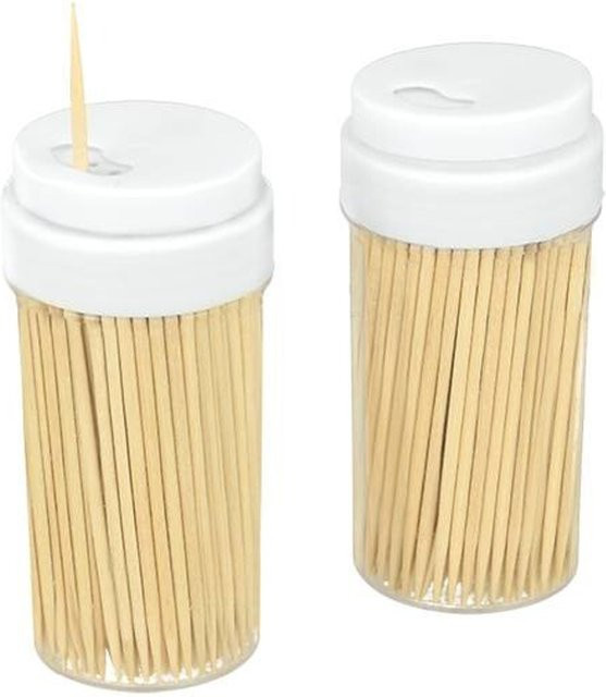 Metaltex Zahnstocher aus Naturholz in Beige und Weiß - Bild 1