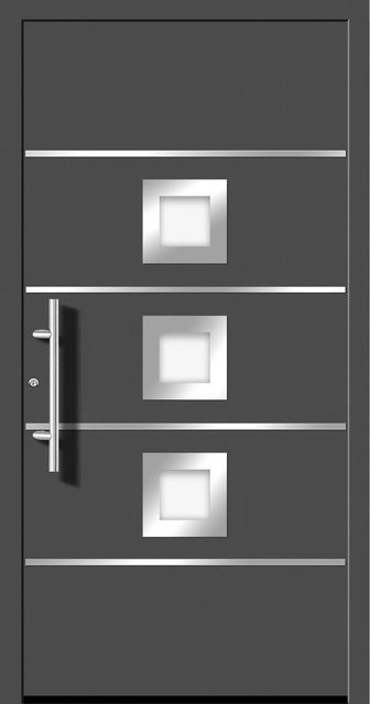 Splendoor Moderno Aluminium-Haustür mit Glaseinsatz, Anthrazit Metallic, B: 110 cm, H: 210 cm, Anschlag Links - Bild 1