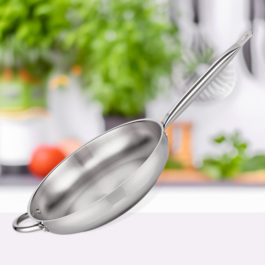 ELO Bratpfanne Profi-Therm aus Edelstahl mit Gegengriff, Silber, Durchmesser: 32 cm - Bild 2