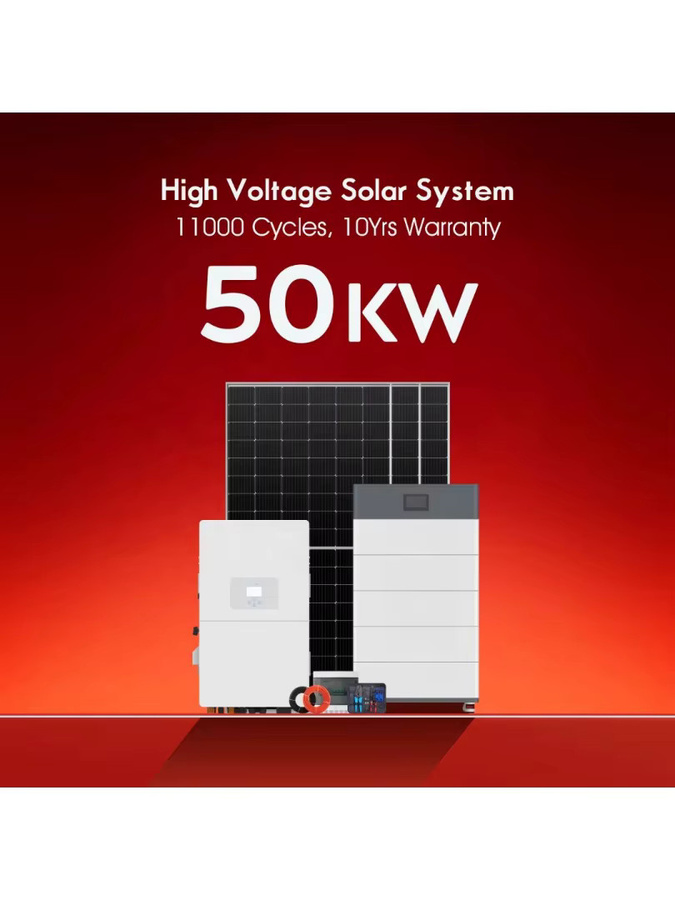 Kommerzielles Hybrid-Solarenergiesystem mit Batterie und Wechselrichter als Komplettset für erneuerbare Energien (30 kW oder 50 kW) - Bild 3