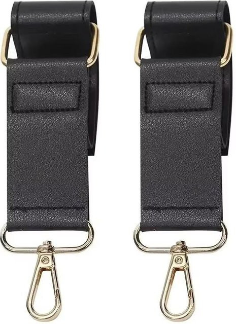 Binchi Outdoor Product Kinderwagenhaken aus PU-Leder in Schwarz, verstellbarer Organizer für Wickeltaschen und Reiseaccessoires - Bild 1