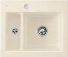 Villeroy & Boch Spüle Subway 60 mit Ablagegarnitur und Exzenter in Beige CeramicPlus - Bild 1