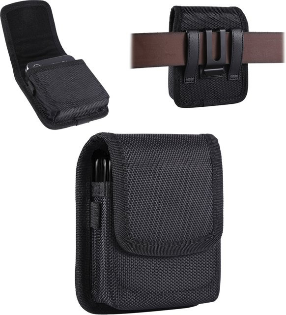 FaLi Qisubao Oxford-Stofftasche mit Gürtelclip in Schwarz als faltbare Schutzhülle für Samsung Galaxy Z Flip 7 6 5 4 und Motorola Razr 60 50 Ultra - Bild 1