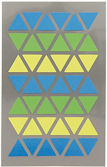 Rico Design Paper Poetry Office Sticker mit Dreiecken in Blau, Grün und Gelb, 4 Bogen - Bild 1