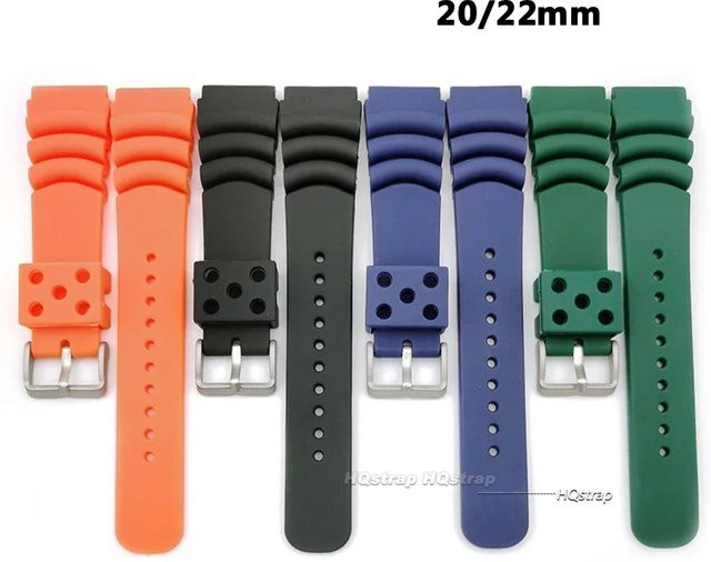 HQstrap Uhrenarmband Silikon, 20mm 22mm, Unisex - Bild 1