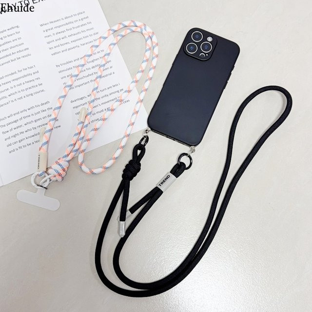 EHUIDE Anti-Verlust Telefon Lanyard in Pink, verstellbares Crossbody Neck Cord und Handgelenk Strap für iPhone 17 Pro Max mit zwei Ringen, Länge: 120 cm - Bild 1