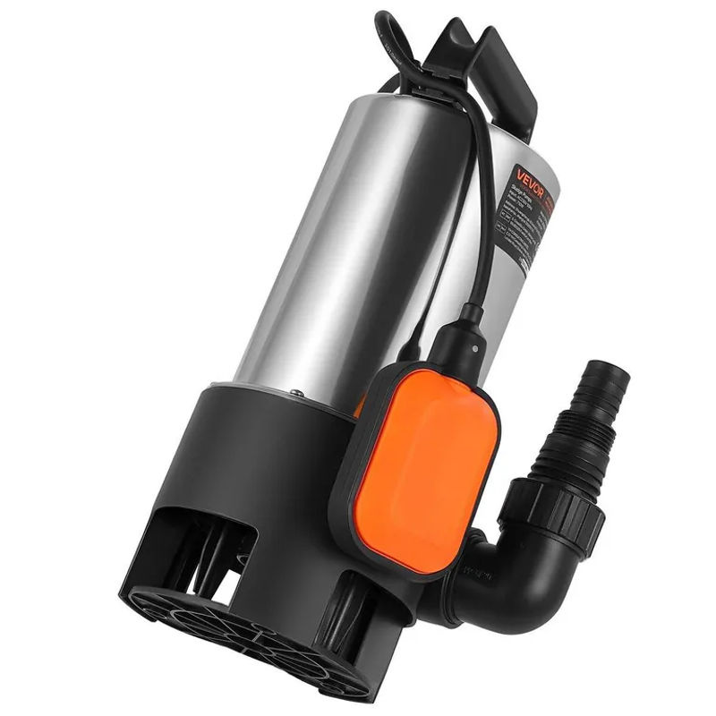 Buying Solutions MB Tauchpumpe aus Edelstahl für Schmutz- und Klarwasser mit automatischem Schwimmerschalter, 710W, 20000 L/H, Farbe: Silber - Bild 7