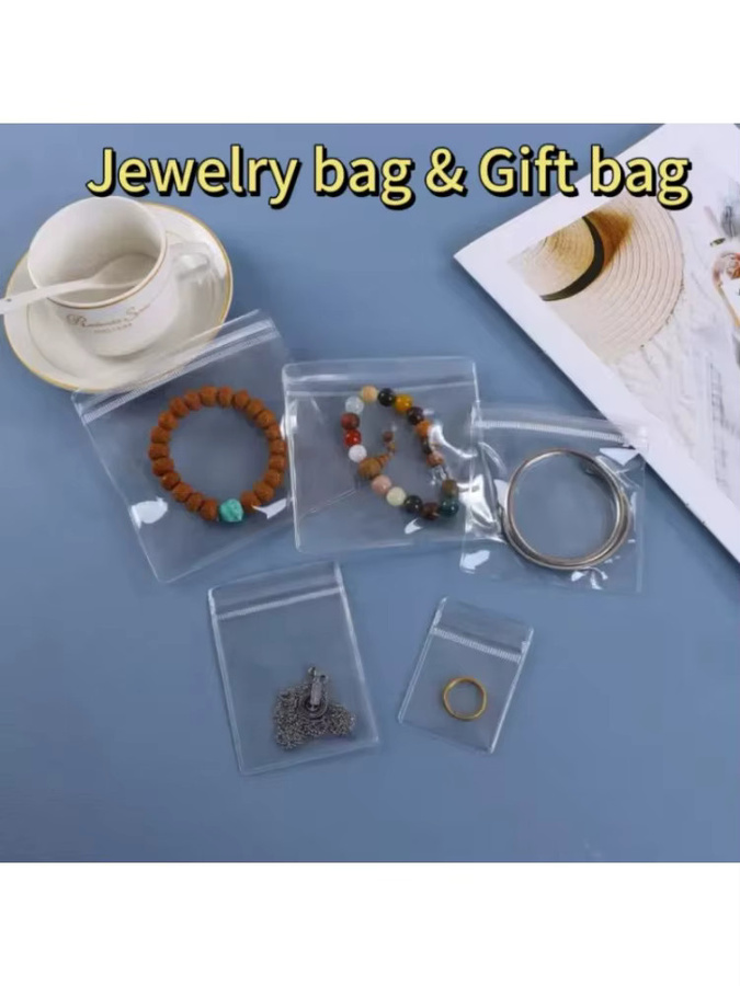Transparente Schmucktaschen aus Kunststoff für Ohrringe, Ringe und Halsketten, wasserdicht und wiederverwendbar - Bild 4