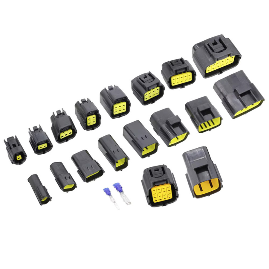 YUEQINGLIAOWANG Wasserdichte elektrische Drahtstecker für Automotive Sauerstoffsensoren, Männlich und Weiblich, Schwarz - Bild 2