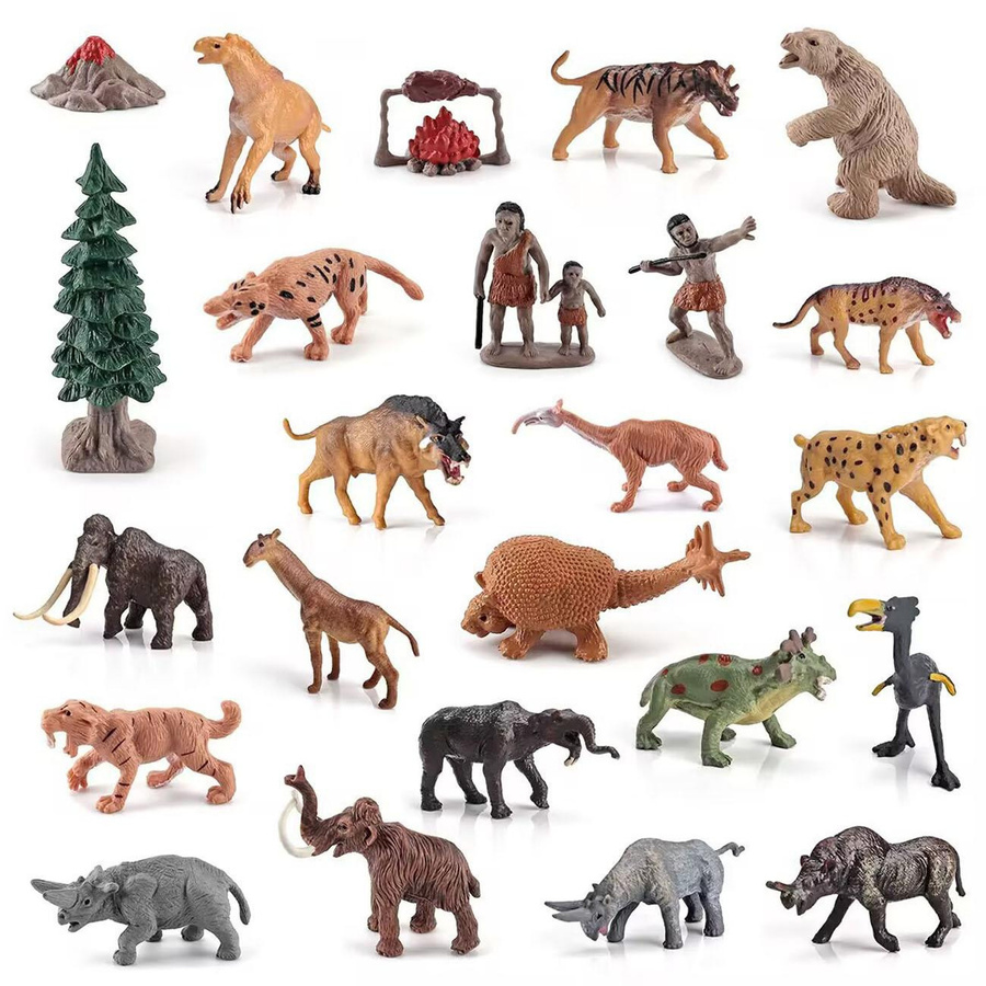 Linyi toy Prähistorische Tier Modelle 12-teiliges Set bunt - Bild 2