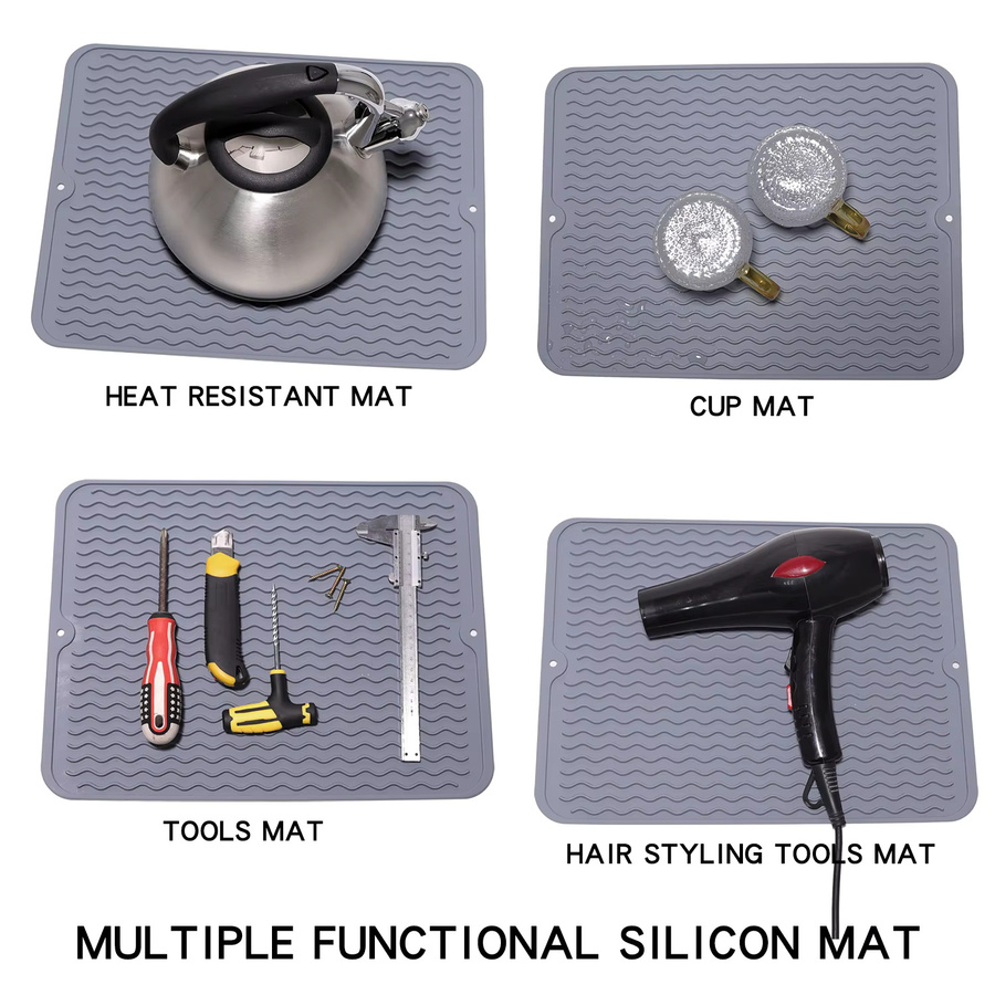 Leeseph Silikon-Geschirrtrockenmatte in Pink, B/T: 40 x 30 cm - Bild 3