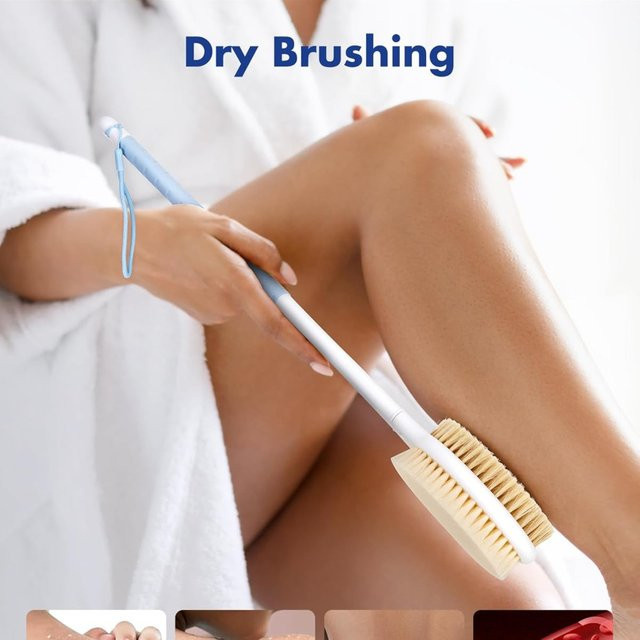 Körperparty-Bürste, Dusch-Peeling mit langem Griff, Unisex - Bild 1