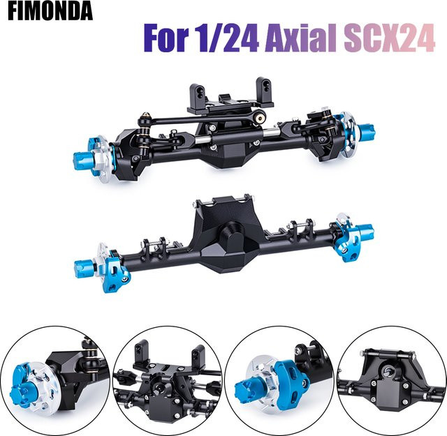 Fimonda SCX24 Aluminium-Geradeachsen-Set, 1:24, Metall, Zubehör - Bild 1