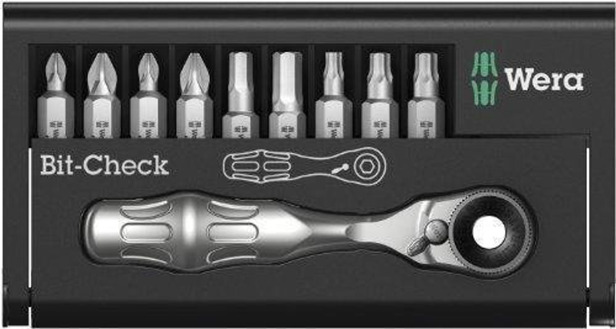 Wera Zyklop Mini 1 Bit-Check 10 Knarrenschraubendreher mit Bit-Satz 10-teiliges Werkzeug-Set - Bild 2
