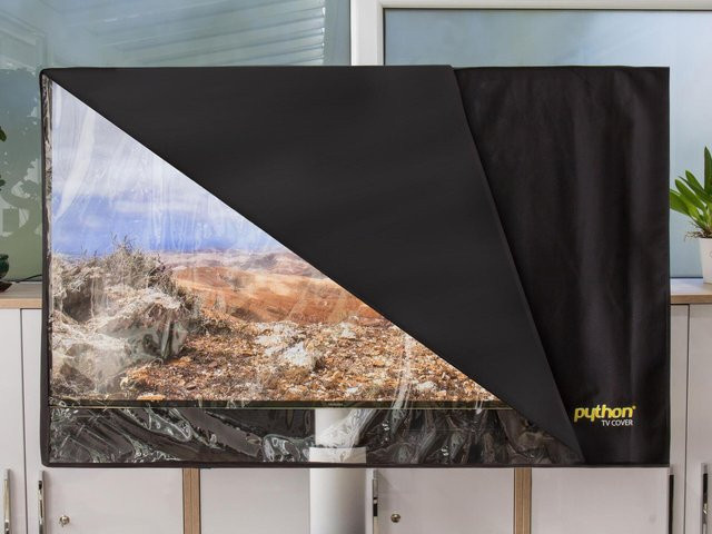 Python Series TV-Cover Universalschutz für TV oder Monitor, Schwarz, B: 132 cm, H: 84 cm, passend für 55 bis 58 Zoll - Bild 1
