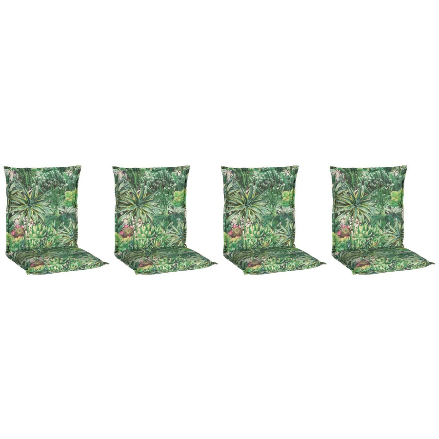Beo Sitzauflage Niedriglehner 4er-Set mit Kaktuslandschaft-Design in Grün-bunt - Bild 2