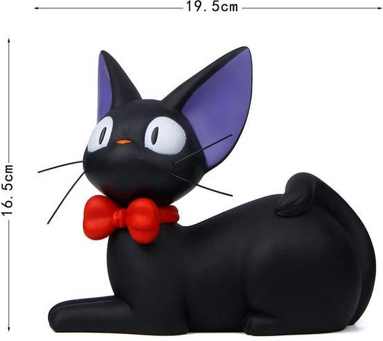Kreative schwarze Katze Spardose aus Vinyl mit Kaugummi-Aufbewahrung und Handkurbel zur Dekoration - Bild 1