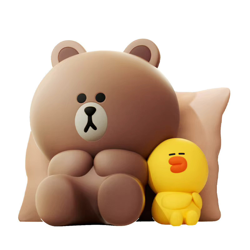 LINE FRIENDS Niedlicher brauner Bär Cartoon-Auto-Innendekor, selbstklebende Sally Duck-Dekoration - Bild 6