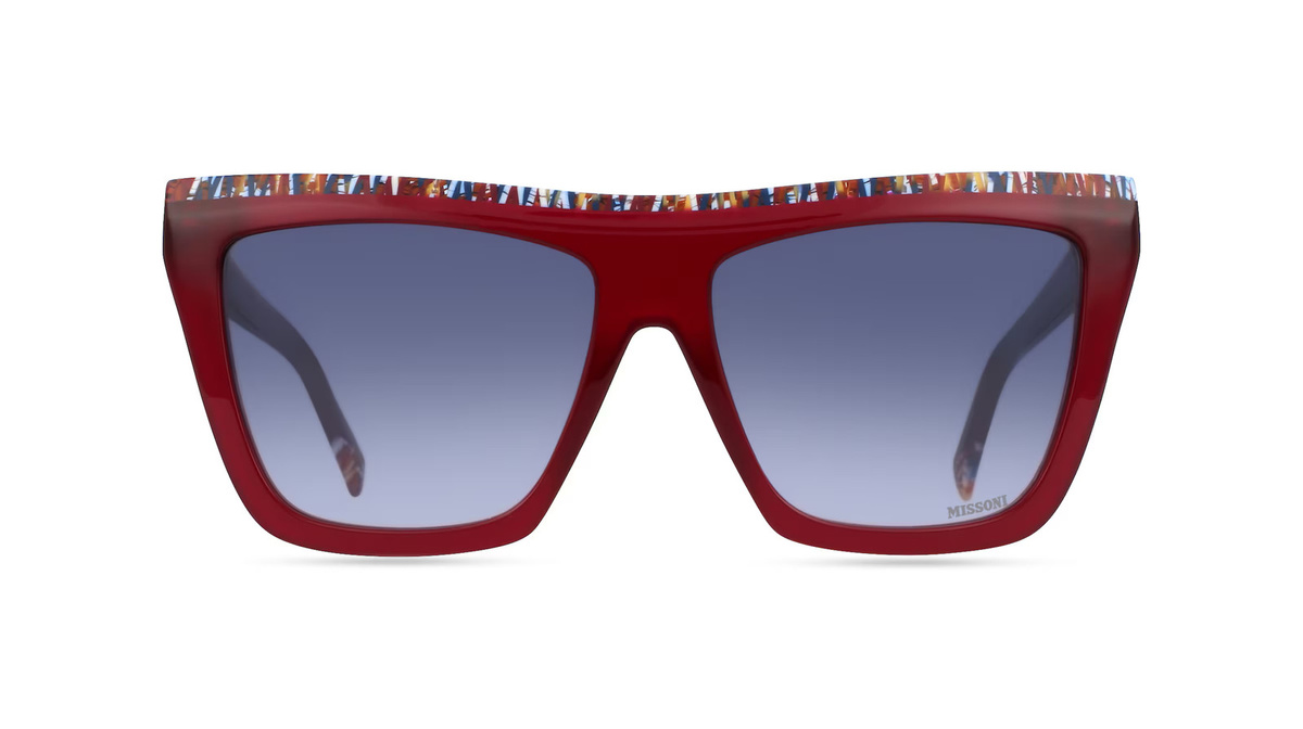 Missoni 0087/N/S Sonnenbrille Butterfly, Vollrand, Acetat, Damen, rot, blau - Bild 1