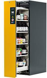 Asecos Sicherheitsschrank Typ 90 V-MOVE-90 mit 1 Vertikalauszug in Anthrazitgrau/Goldgelb - Bild 1