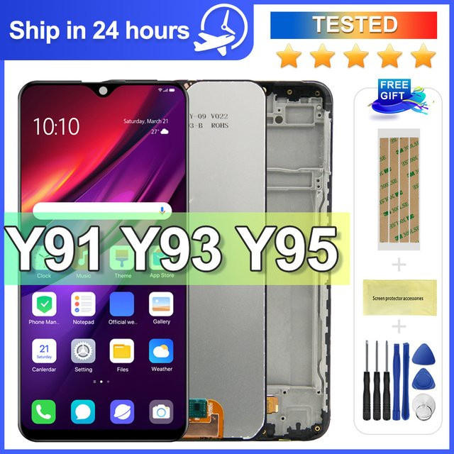 Vivo LCD Display mit Touch Screen Digitizer Montage Ersatz für Y90 Y91 Y93 Y95 in Schwarz, 6,22 Zoll - Bild 1