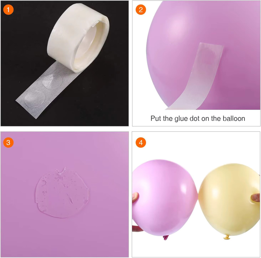 Tatuo Ballonbogen-Set mit Dekorationsstreifen und Klebepunkten für Hochzeiten und Weihnachten - Bild 4