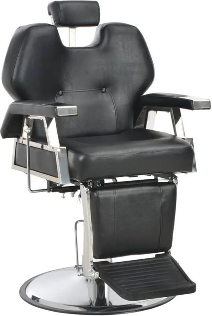 vidaXL Friseurstuhl in Schwarz aus Kunstleder mit 360 Grad Drehsitz, B/T/H: 72 x 68 x 98 cm - Bild 1