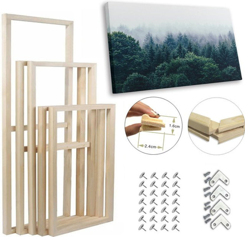 Little PP DIY Holzrahmen Kit für Leinwand und Ölgemälde, beige, rechteckig - Bild 1
