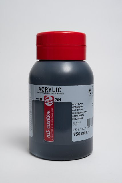 Talens Art Creation Acrylfarbe Schwarz 750 ml - Bild 1