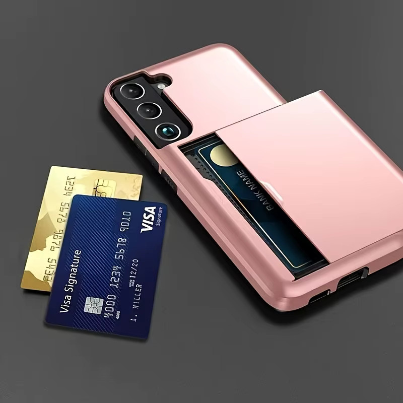 PCHard Schutzhülle mit Schiebedeckel und Kartenfach für Samsung S26 Ultra Plus Edge in Schwarz und Pink - Bild 4