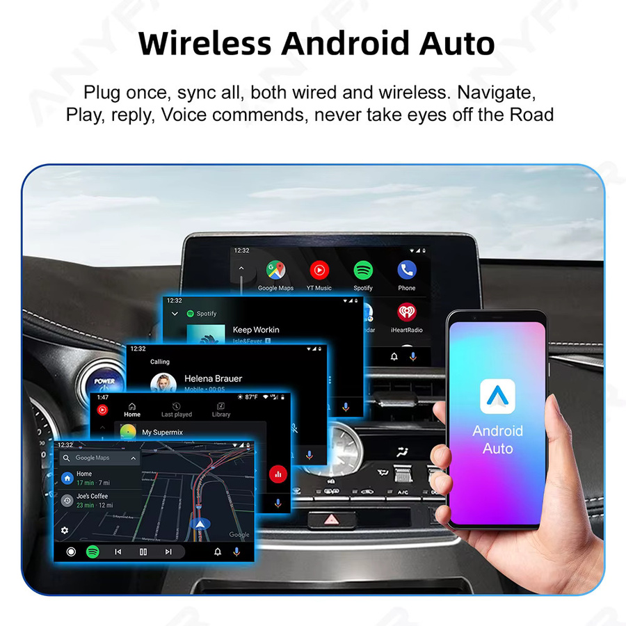 ANYFAR Wireless CarPlay und Android Auto Adapter für Lexus NX RX IS ES GS RC CT LS LX LC UX GX (2012–2022) mit Mirror Link und AirPlay - Bild 3