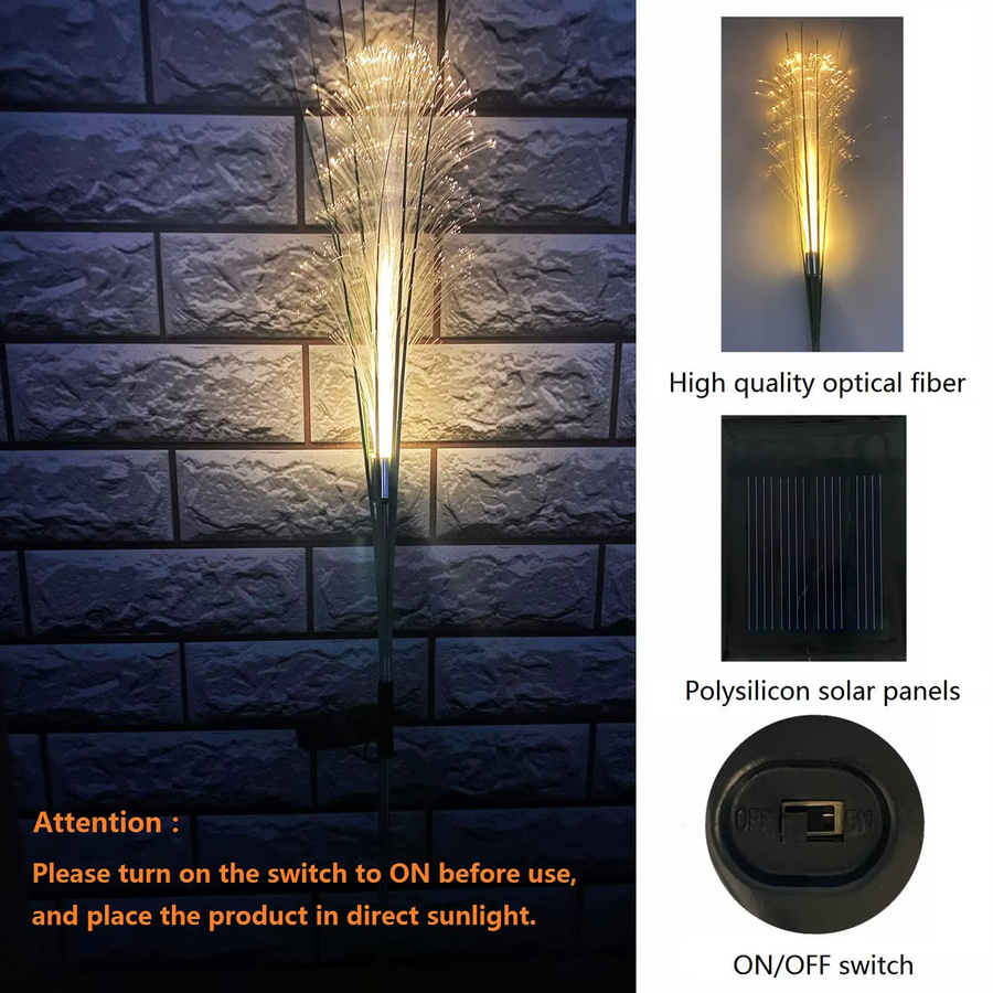 Solar Gartenleuchten im Boho-Stil mit Reed-Optik, wasserdichte Solar-Lampen für Garten und Rasen, warmweiß - Bild 4