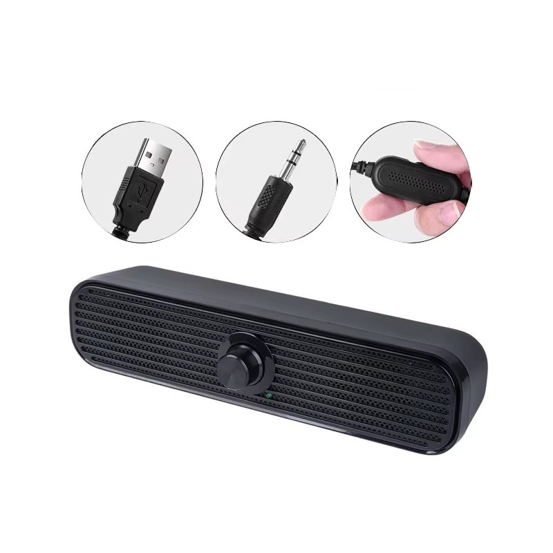 AyeBeau 2.1 USB-Soundbar mit Subwoofer in Schwarz für Computer, TV, PC und Laptop - Bild 2