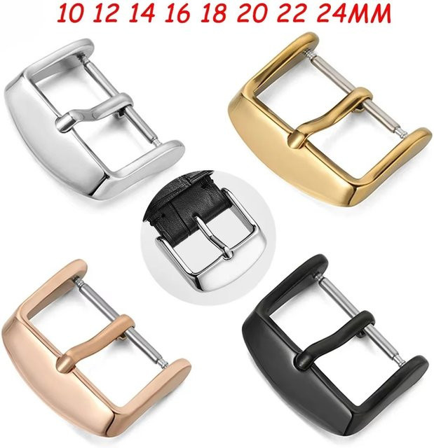 CAOWTAN Uhrenarmband-Schnalle Edelstahl, Silber, Unisex - Bild 1