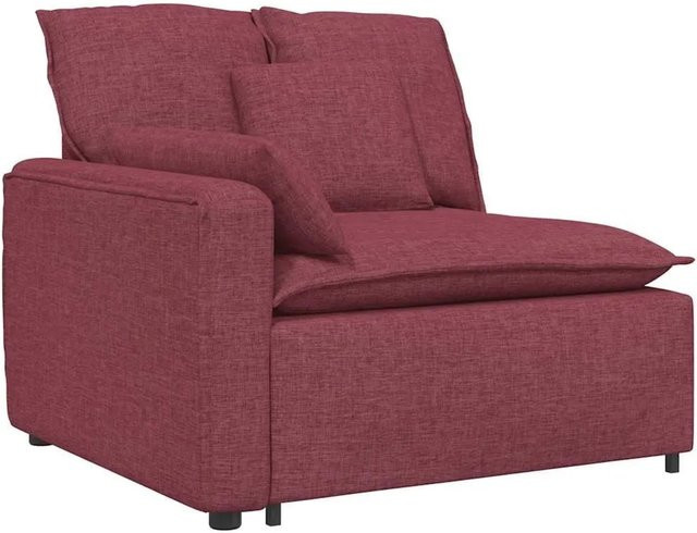 vidaXL Modulares Sofa Endmodul mit Armlehne und Kissen in Weinrot, Breite: 100 cm - Bild 1