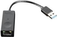 Lenovo ThinkPad USB 3.0 Ethernet Adapter in Schwarz mit Gigabit Ethernet und USB-A Anschluss - Bild 1
