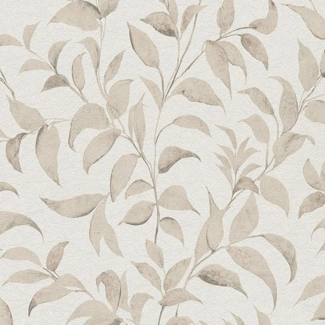 PROFHOME Landhaus Tapete Floral in Creme, Beige und Grau, Vlies-Tapete mit botanischem Muster, Breite: 0,53 m, Länge: 10,05 m - Bild 1