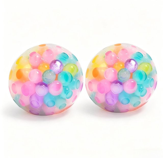 BC Pet Supplies Regenbogen Perlen Trauben Quetschball, Stressball, Fidget Spielzeug - Bild 1